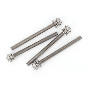 SUS304 stainless steel anti-theft <b>screw</b> 3-in-1 pre-installed one-piece structure polished surface no plating for Guardrail - Product Image 4