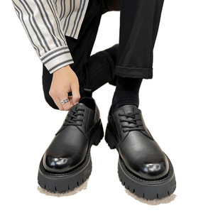 Chaussures en cuir pour hommes, plateforme, pour le bureau, formelles, <span class=keywords><strong>mariage</strong></span>, élégantes, imperméables, respirantes, semelle en caoutchouc - Product Image 5
