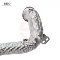 Knalpot Downpipe SD Free Flow untuk Mercedes-Benz S580 4MATIC W223 4.0T 2020-2025 Pipa Knalpot Stainless Steel dengan Pelindung Panas