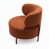 Fauteuil d'appoint capitonné à dossier ailé, structure métallique moderne et luxueuse, le plus vendu, avec garantie de 2 ans, pour salon, maison, hôtel, salle de séjour