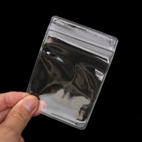 Pochettes transparentes en PVC avec fermeture éclair, taille et logo personnalisés, sacs en plastique refermables pour emballages cadeaux de bijoux en vrac