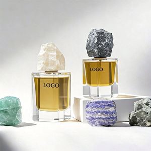 Customizable Bestsellers High-end Luxury square 20ml, 30ml, 50ml, 100ml <b>Empty</b> Glass Perfume <b>Bottles</b> and Jade LIDS - Product Image 2