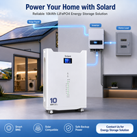 Batería de Almacenamiento Residencial Inteligente WIFI de 200Ah LiFePO4 y 10kWh, Económica y de Alta Eficiencia para Apartamentos