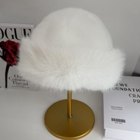 F4885 Gorros de Pescador de Felpa Cálidos de Invierno para Mujer, Gorros Rusos Ushanka de Piel Sintética para Niñas, Gorro de Esquí Esponjoso y Peludo
