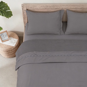Juego <span class=keywords><strong>de</strong></span> Ropa <span class=keywords><strong>de</strong></span> <span class=keywords><strong>Cama</strong></span> <span class=keywords><strong>de</strong></span> Satén <span class=keywords><strong>de</strong></span> Algodón Puro 500TC Personalizado, Sábana Ajustable <span class=keywords><strong>de</strong></span> Bolsillo Profundo con Borde Bordado para Dormitorio Principal, Textil para el Hogar - Product Image 1