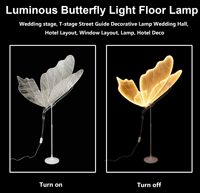 Décoration de scène de mariage avec papillons LED, grande décoration de mariage, papillons lumineux, lumières de papillons illuminées