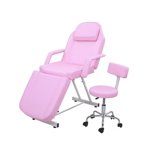 Multifunktions-<span class=keywords><strong>Massage</strong></span> bett Gesichts stuhl Klappbarer verstellbarer Spa-Salon Beauty-Bett Tattoo Wimpern Beauty-Bett/Stuhl mit Hocker - Product Image 4