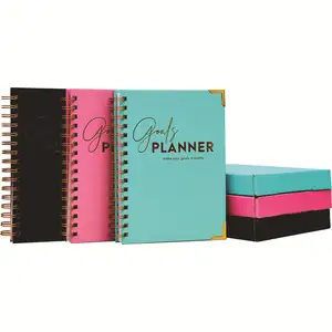 Werksdefiniertes delikates hochwertiges rosa individuelles Interieur-Seitenformat Spiral-Notebook