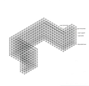 Échafaudage Ringlock de haute qualité, stable et résistant aux intempéries, tubes d'échafaudage solides pour activités extérieures, scène, spectacle en direct - Product Image 2