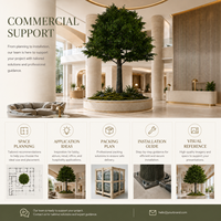 Grand arbre d'orme artificiel en fibre de verre de 700 cm pour hall d'hôtel, centre commercial, restaurant - Décoration de mariage et de Noël, Nouvel An