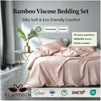 Ensemble de draps de lit en bambou 100% Oeko-tex, respirant, écologique, simple, ensemble de housse de couette d'été