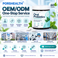Complément alimentaire végétalien pour adultes, comprimés, poudre et capsules probiotiques buccaux à marque privée OEM, Xytol, haleine fraîche, santé des gencives, équilibre du microbiome