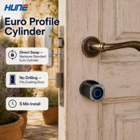Serrure Intelligente à Cylindre – Installation Directe Sans Perçage – Empreinte Digitale, Mot de Passe, Application Tuya – Serrure Euro Profil Sans Clé, Étanche IP65