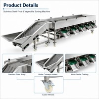 Hoog-efficiënte sorteermachine voor kiwi's, aardappelen, courgettes, tomaten, komkommers, uien, noten, fruit en groenten.