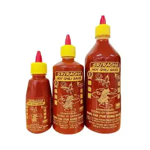 Molho Sriracha de Pimentão Quente (Vermelho) feito a partir do fabricante de molho de receita tailandesa Premium Braqnd muito popular na Tailândia