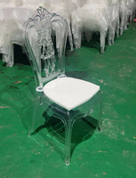 Chaise en plastique PC acrylique transparente moderne pour hôtel, événement de mariage, extérieur, appartement