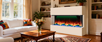 Cheminée électrique encastrée à 3 côtés de 60 pouces, Kalsubo Smart WiFi 251, flamme RGB, double chauffage 750W 1500W, application de contrôle à distance, certifiée ETL