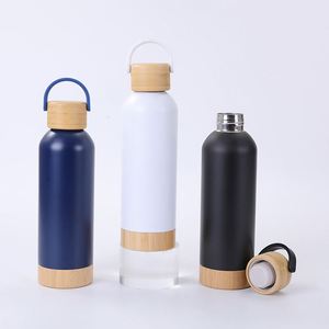 Nouvelle bouilloire isotherme sous vide en acier inoxydable 304, écologique, avec fond en bambou, petite ouverture, résistante à l'eau bouillante, performance thermique de 6 à 12 heures - Product Image 1