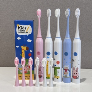 XBH Cepillo de dientes eléctrico Dibujos animados Niños inteligentes Cepillos de dientes para niños de 3 a 15 años Cepillo de dientes impermeable para niños recargable - Product Image 1