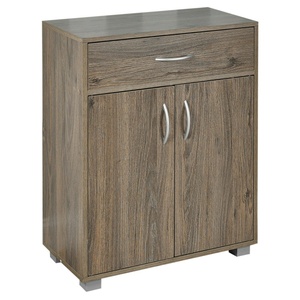 Wood Grain Small <strong>2</strong> Door 1 <strong>Drawer</strong> Living Room Sideboard Wooden <strong>Storage</strong> Cabinet <strong>Unit</strong> - Product Image 1