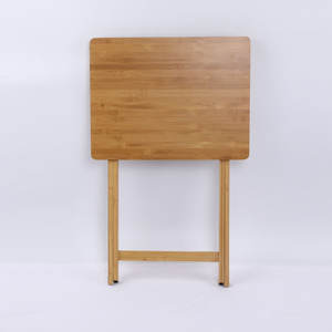 Table pliante en bambou Samexi 485x370x660mm, design minimaliste, table d'étude pliable pour l'extérieur, table d'appoint - Product Image 4