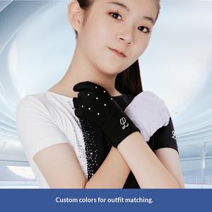 LA CICOGNA Gants de protection pour patinage artistique, imperméables, unis, à doigts complets, pour enfants, femmes et adultes, en coton/spandex, quatre paire - Product Image 5