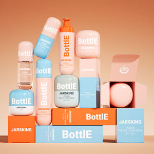 Envase cosmético de diseño de forma redonda de lujo 30 50 g 100 Ml cuidado de la piel loción de vidrio botella de tóner conjunto de tarro de crema con tapa de lujo - Product Image 4