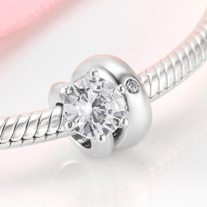 <span class=keywords><strong>Bracelet</strong></span> à breloque en argent sterling S925 avec zircon taille brillant, pierre unique, certifié GDTC, tendance, pour usage quotidien, DIY, best-seller - Product Image 3