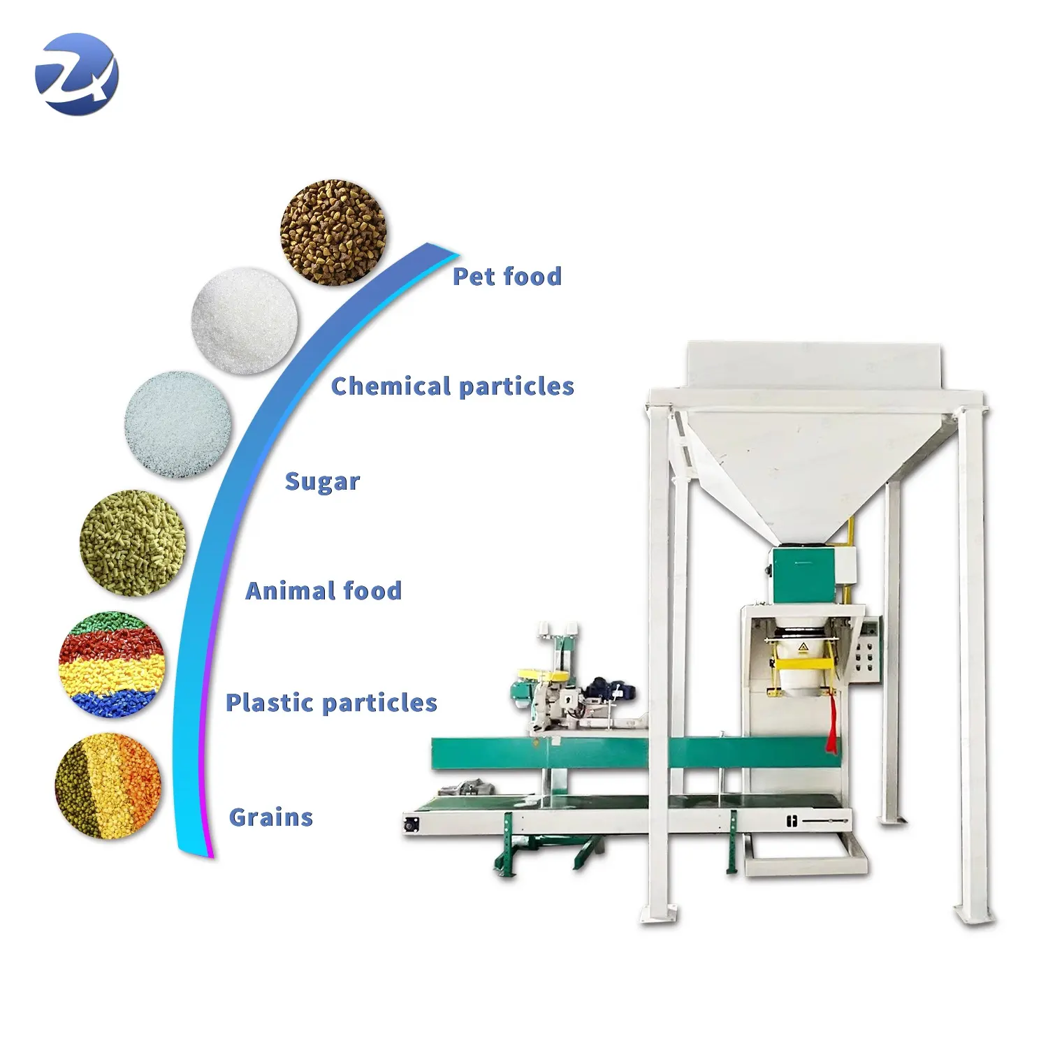 Máquina de embalaje de 5kg, 15kg, 25kg, granos de fertilizante, azúcar de trigo, biocombustible, sal, bolsa de arroz, pesaje