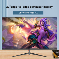 Moniteur de jeu professionnel 23.8 pouces 75Hz 100Hz 1080P 1920x1080 1K FHD caméra intégrée Webcam pour café Internet/Studio bureau à domicile