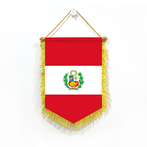 Mini Banderas de Coche de Perú de 20x30cm, Decoración de Pared, Accesorios de Exhibición, Pequeños Adornos para Colgar - Product Image 1