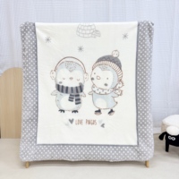 Couverture Bébé Européenne à Bordure Espagnole, Super Douce et Moelleuse, 2 Plis, Grande Taille, pour Enfants, Prix de Gros, Faible MOQ