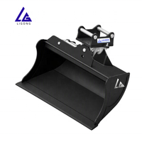 Godet hydraulique inclinable personnalisé pour excavatrice, largeur 1000 mm - 1500 mm, angle d'inclinaison 45 degrés, 5-10 tonnes