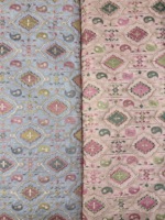 Soldes du Nouvel An : Tissu Georgette lourd, dentelle brodée indienne avec perles pour robes de mariée et de demoiselles d'honneur