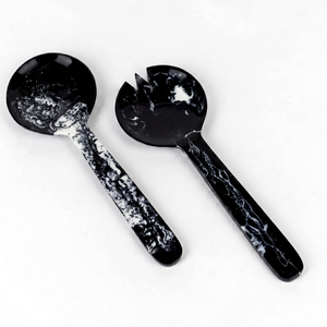 Oferta Especial en Vajilla de Diseño de Primera Calidad, Juego de 2 Piezas de Tenedor y Cuchara de Resina Rosa para Servir Ensaladas, para Compradores al por Mayor - Product Image 1