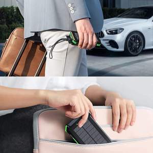 Batterie solaire de <span class=keywords><strong>camping</strong></span> en plein air 20000 mAh double USB avec lampe torche LED intégrée et entrée Type-C - Product Image 2