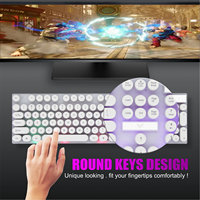 Clavier de jeu mécanique filaire Crown MIcro CMK-511 114 touches, clavier d'ordinateur RGB avec design multifonctionnel et étanche