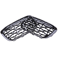 Rejilla Delantera de Doble Listón Negro Diamante ABS de Ajuste Perfecto para BMW X1 F48 F49 2016-2019 |   Reemplazo de Rejilla de Radiador de Ajuste Directo
