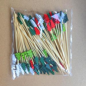WOWEI stuzzicadenti in bambù bastoncini da Cocktail forniture per feste 12cm 100 pezzi monouso in bastoncini di bambù per spiedino 100 pezzi Set frutta <span class=keywords><strong>Ork</strong></span> - Product Image 6