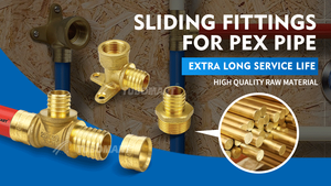 Conector en T Deslizante Hembra de Latón OEM Tubomart para Tuberías <span class=keywords><strong>PEX</strong></span>, Similar a <span class=keywords><strong>UPONOR</strong></span> - Product Image 4