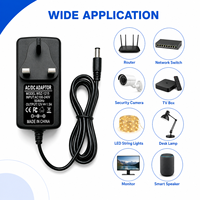 Alimentation électrique AC/DC 12V 1.5A avec prise UK, chargeur mural 18W, adaptateur 100-240V 50-60Hz pour lampe de bureau LED, vente en gros