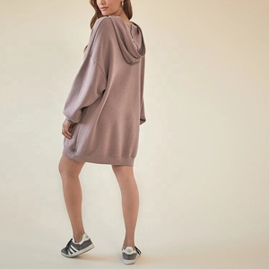 Custom Premium Long Oversized Hoody Hoodie Dress 400gsm Blank <strong>Women</strong> <strong>Oodie</strong> Oversize Hoodies Cotton - Product Image 5