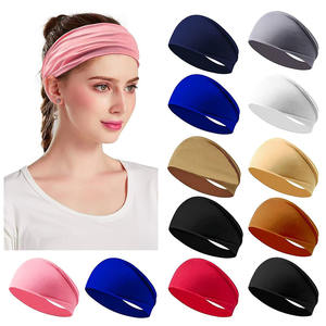 سعر المصنع مباشرة لون ثابت مرونة البوليستر اليوغا اللياقة البدنية عيد الميلاد الرياضة عقال العصابة مع شعار مخصص النساء - Product Image 2