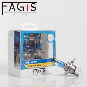 Juego de Faros Delanteros Halógenos Fagis Auto H4 12V 60/55W Blanco Cálido, Base de Acero Inoxidable, Caja de Vidrio de Cuarzo P43T - Product Image 6