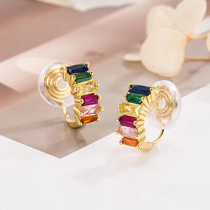 Aretes DE PLATA 925เดิม pendientes coreanos เงิน925เรียบง่ายสีเงิน zircon 925ต่างหู aretes de hojitas - Product Image 3