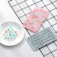 Wiederverwendbare Silikonform für 26 englische Buchstaben, Schokolade, DIY, Happy Birthday, Kuchendekoration, Werkzeug zur Herstellung von Kuchen, Süßigkeiten, Party, Lebensmittelqualität