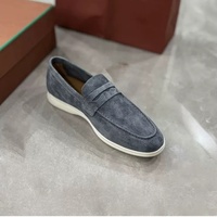 Mocassins décontractés pour hommes en cuir véritable antidérapants avec motif géométrique pour le printemps, l'été et l'automne