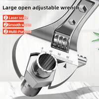 Clé à molette de qualité industrielle de 8 à 12 pouces, acier CR-V forgé, capacité de mâchoire 1-1/2 "pour plomberie et mécanique à usage intensif