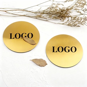 Posavasos <span class=keywords><strong>de</strong></span> Metal Personalizados OEM ODM, Posavasos Dorados Cepillados, Etiqueta con Emblema, <span class=keywords><strong>Compra</strong></span> al por Mayor, Fabricante y Proveedor Chino, Envío Rápido - Product Image 6