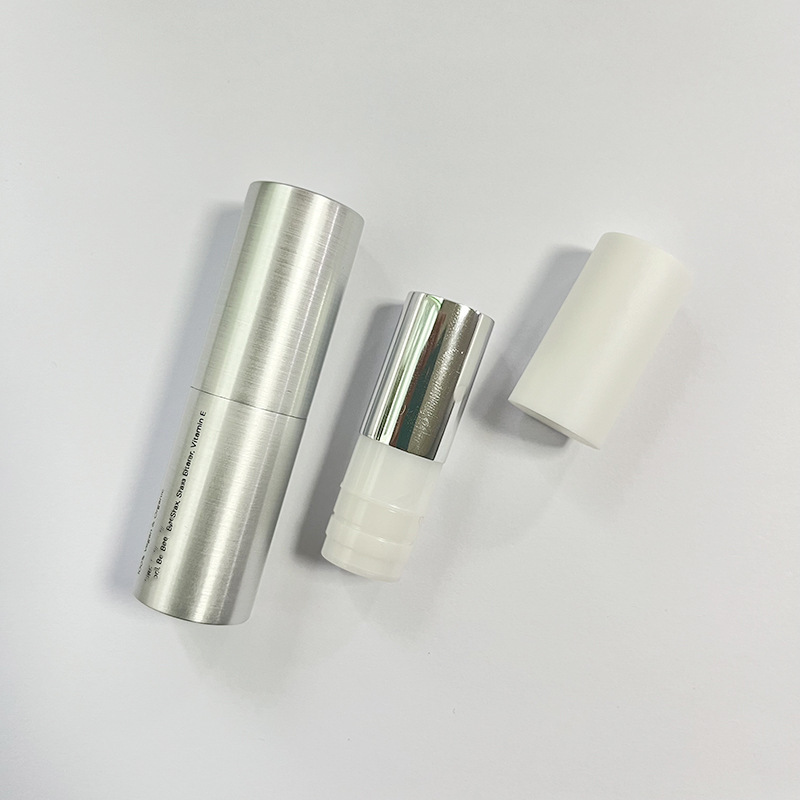 Luxury Silver Aluminum Lipstick Tube Custom
